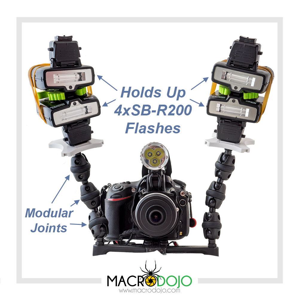 FotoPro DMM-903s Macro Twin Flash Flexible/Articulating Arms Bracket (Previously DMM-903 or DMM903) FotoPro DMM-903s Macro Twin Flash Flexible/Articulating Arms Bracket (Previously DMM-903 or DMM903)