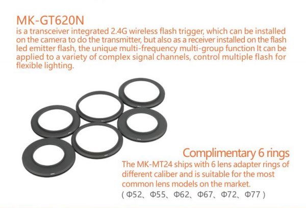 Meike MK-MT24 (Nikon/Canon/Sony) Wireless RF Macro Twin Flash MK-MT24NII MK-MT24CII MK-MT24SII - Image 14